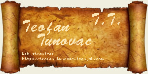 Teofan Tunovac vizit kartica